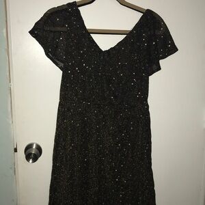 Flying Tomato black and gold girls dress